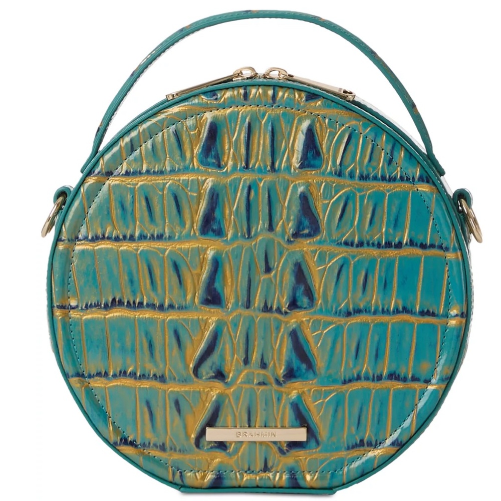BRAHMIN Lane Parakeet Estuary Small Leather Crossbody PARAKEET